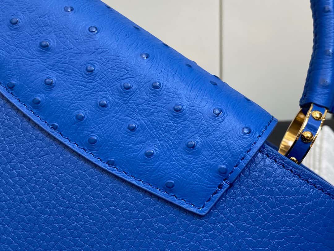 【原單精品】M81409藍色鴕鳥 全皮cap那英款繫列 Capucines 高仿中號手袋¥2,880.00-頂級1:1精品高仿包包香港台灣批發價格推薦微信哪裡買