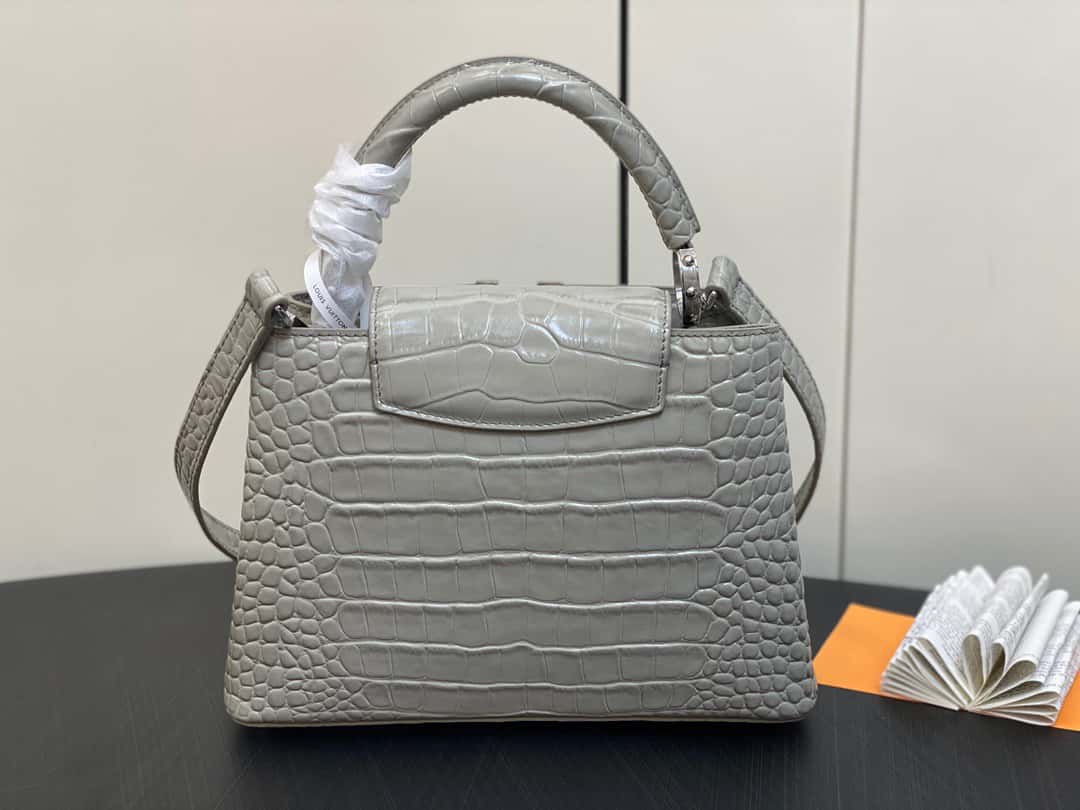 【LV原單精品】M48865灰色 鱷魚紋全皮cap那英款繫列 Capucines BB手袋¥2,880.00-頂級1:1精品高仿包包香港台灣批發價格推薦微信哪裡買