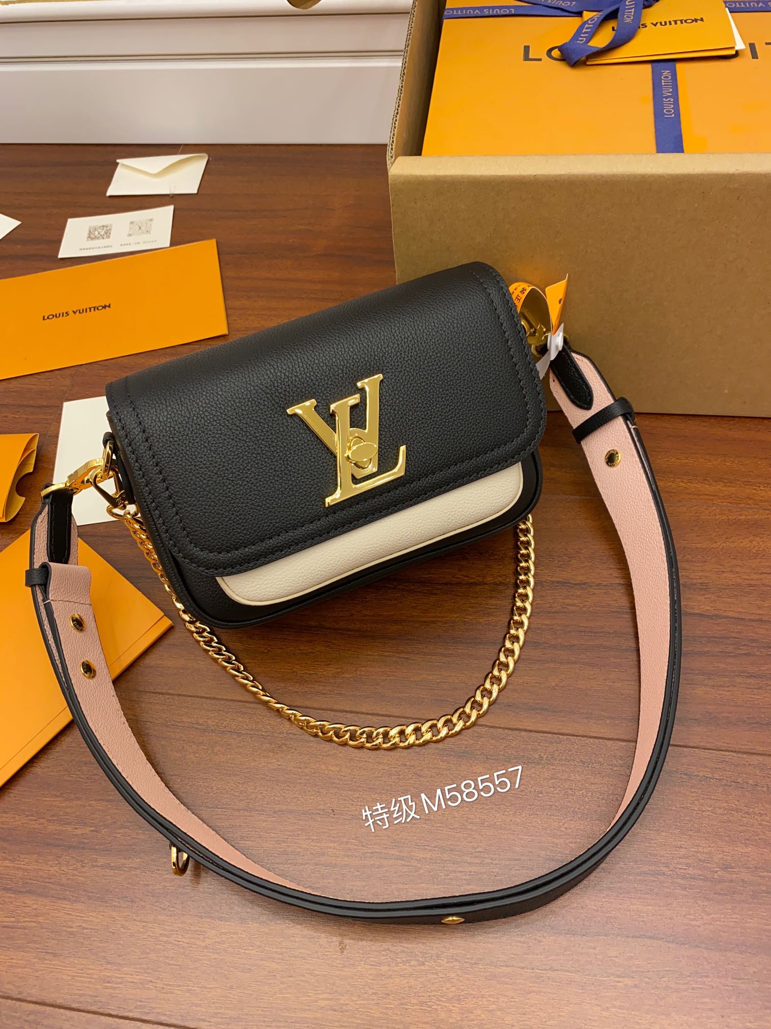 Louis Vuitton LV高仿包 Lockme Tender Bag M58557黑色整套包裝正品統一¥2,480.00-頂級1:1精品高仿包包香港台灣批發價格推薦微信哪裡買