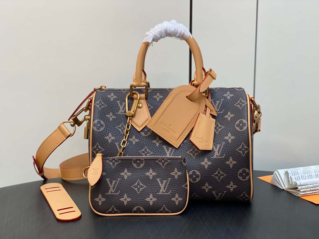 LV【原單精品】M24443咖啡色 全皮高仿枕頭包speedy繫列 SPEEDY P9 BANDOULIÈRE25 手袋¥2,480.00-頂級1:1精品高仿包包香港台灣批發價格推薦微信哪裡買
