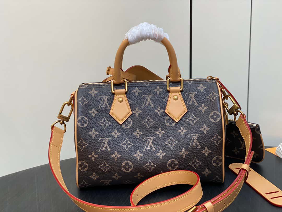 LV【原單精品】M24443咖啡色 全皮高仿枕頭包speedy繫列 SPEEDY P9 BANDOULIÈRE25 手袋¥2,480.00-頂級1:1精品高仿包包香港台灣批發價格推薦微信哪裡買